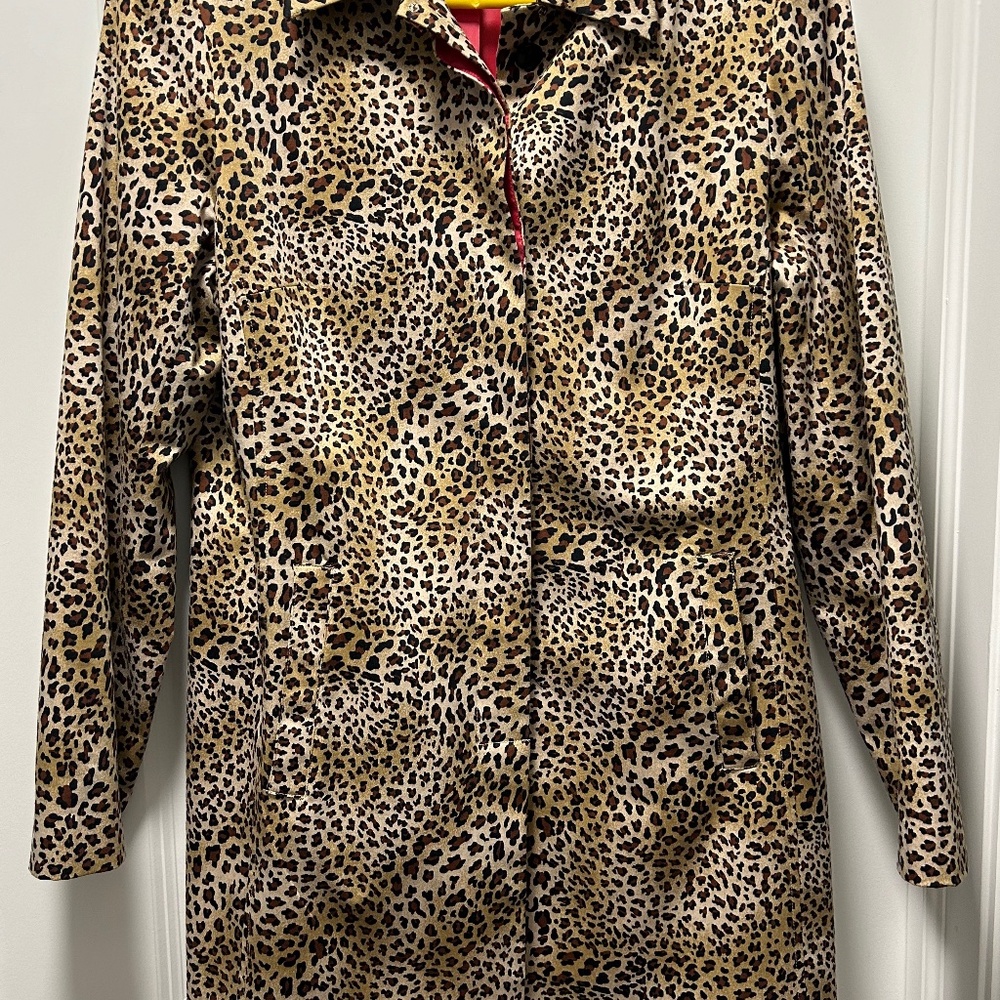 Pursuits Ltd Leopard Print longer Length Jacket/Coat EUC